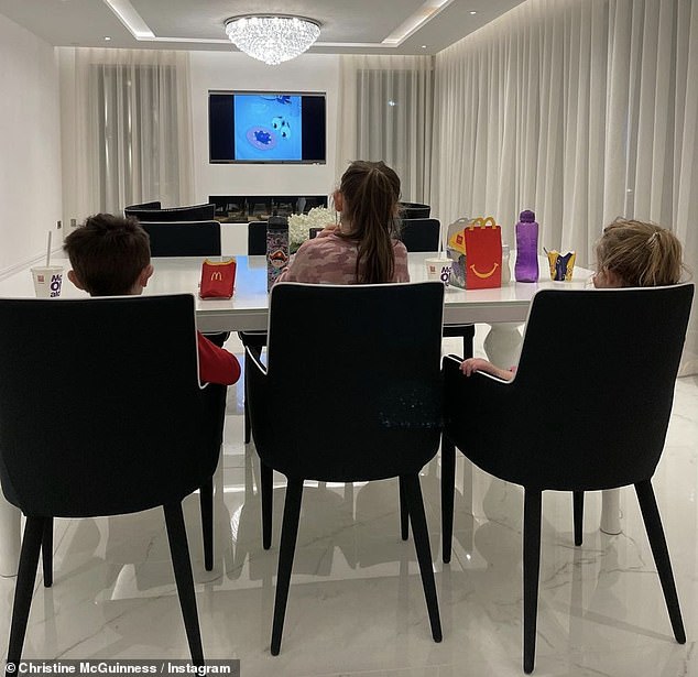 Christine has revealed that they will spend the holidays together for the sake of their children; twins Penelope and Leo, 11, and Felicity, eight