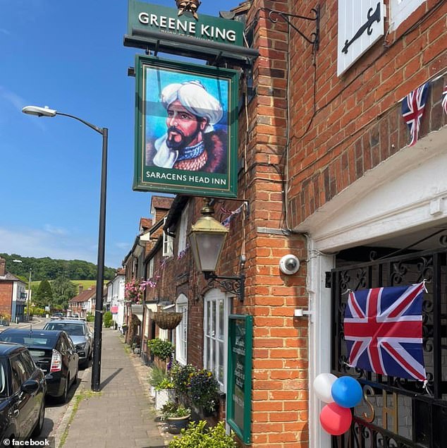 Saracen is a term used to describe an Arab or Muslim, particularly at the time of the Crusades (pictured, Saracens Head Inn in Amersham, Buckinghamshire).