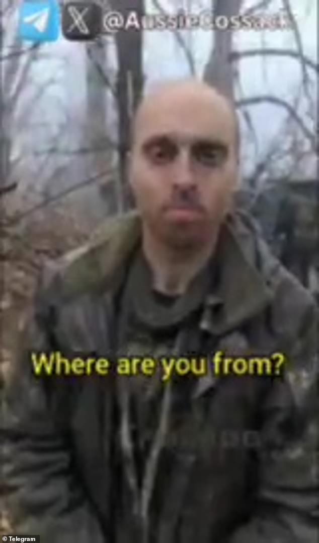 Oscar Jenkins is interrogated by a Russian soldier