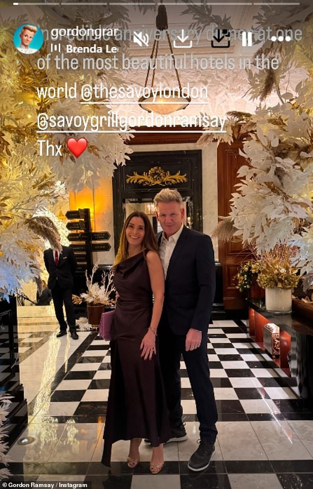 Earlier in the day, Gordon shared a loving Instagram post with Tana celebrating their 28th wedding anniversary.