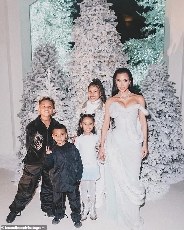 She had just given birth to her first child, her eldest daughter North, now 11, and wanted to show off her postpartum weight loss. She and the rapper welcomed daughter Chicago, six, and sons Saint, nine, and Psalm, five.