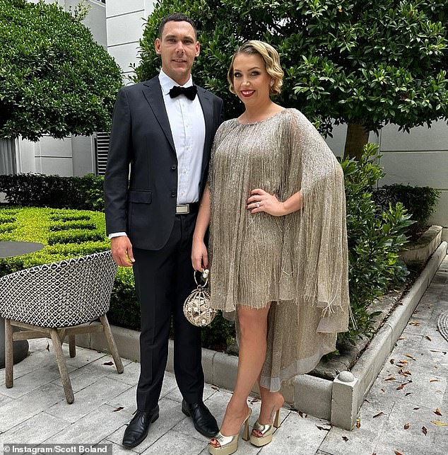 Boland (pictured with wife Daphne) is set to return in front of his home MCG crowd for the Boxing Day Test.