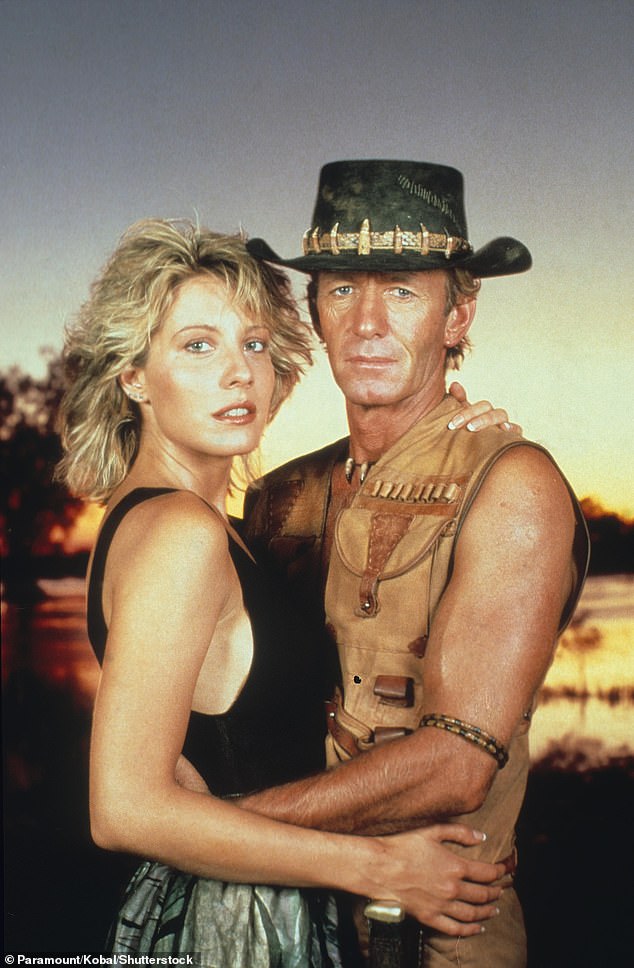 Burt starred alongside Hogan and Linda Kozlowski (both pictured) in the original Crocodile Dundee film, as well as providing the basis for the digital crocodile in the 2007 film Rogue.