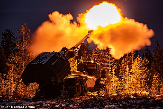 British Army soldiers take part in training near Rovaniemi, in the Arctic Circle, on November 19.