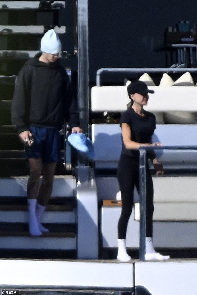 Victoria's son Romeo was also seen on the yacht trip with his family.