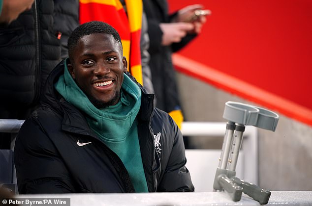 Konate is currently sidelined after suffering an injury in Liverpool's victory over Real Madrid.