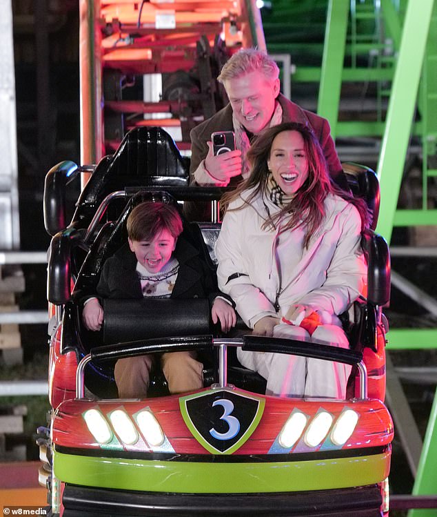 Simon later joined Mylenne and Apollo on the roller coaster.