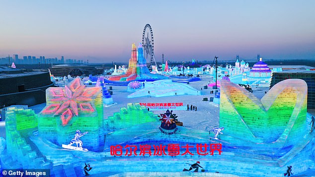 Construction on the World of Ice and Snow finished earlier this month and the festival recently opened to tourists.