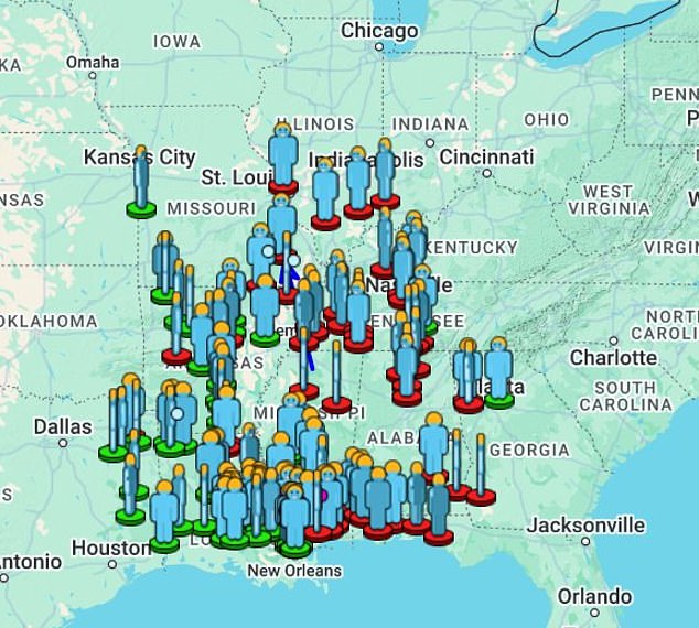 The American Meteor Society received at least 120 reports of sightings in Louisiana, Alabama, Mississippi and Missouri after the satellite burst