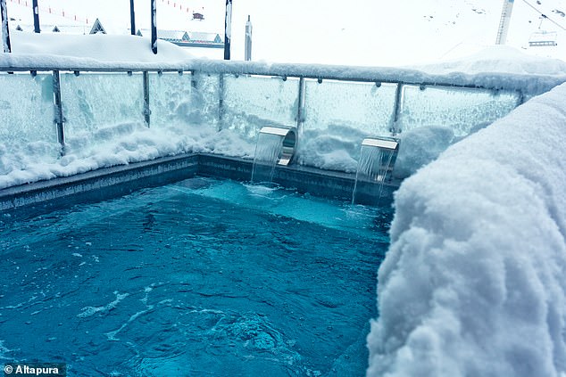 The outdoor section of the hotel pool, which is great fun for young and old.