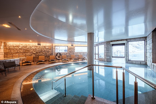 The photo above shows the hotel's indoor and outdoor pool, which is part of a spa complex 