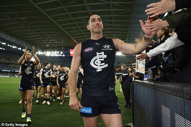 The 27-year-old enjoyed an excellent season with Carlton, enjoying above-average career numbers in the 22 games he played for the Blues.