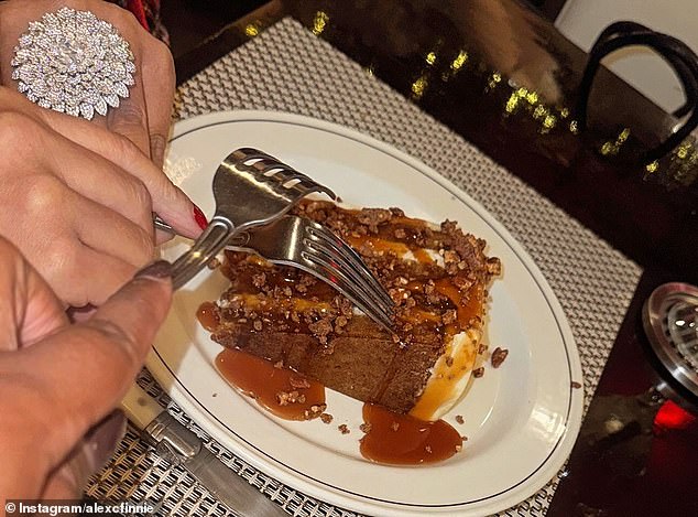 The photographs were taken at what appeared to be a family dinner, months after her guardian claimed the beloved host's battle with dementia had left her 