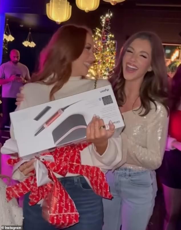 Marissa surprised her squad with the hair tool at her Christmas party.