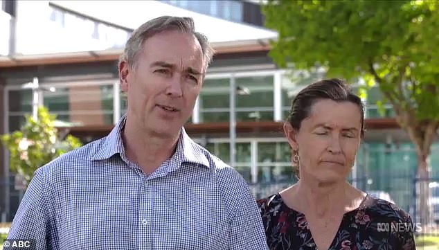 In the photo Stephen and Julie Shorey, the parents of poisoned Australian student Alex Shorey.