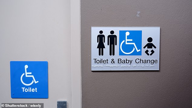 A presentation by six researchers called for changing gender-differentiated bathroom signage (pictured)