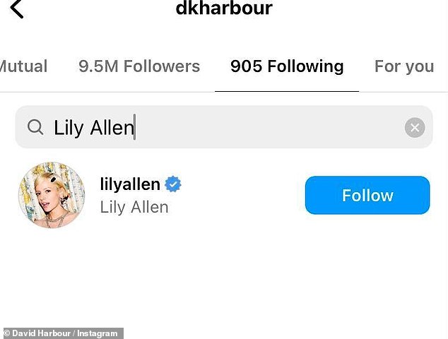 Lily confused her fans after unfollowing her husband David on Instagram, but he still follows her