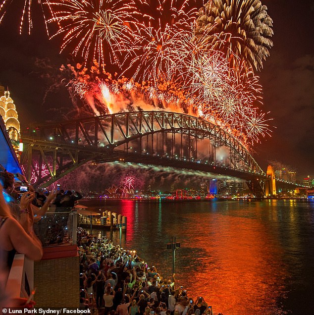 Australians realized the ominous detail as the world prepares to say goodbye to 2024 (pictured, Sydney's New Year's Eve fireworks show)