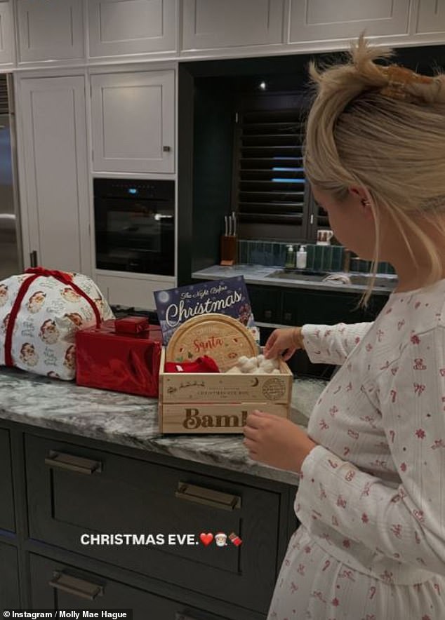 Meanwhile, Molly Mae Hague gave her daughter Bambi, 23 months, an adorable Christmas Eve box.