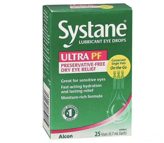 Systane Lubricant Eye Drops Ultra PF is used to relieve dry, irritated eyes