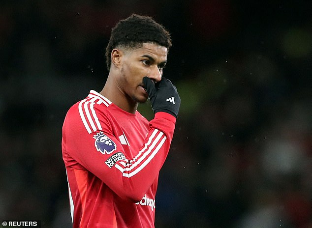 Rashford has missed the last three games after putting his future at the club in doubt