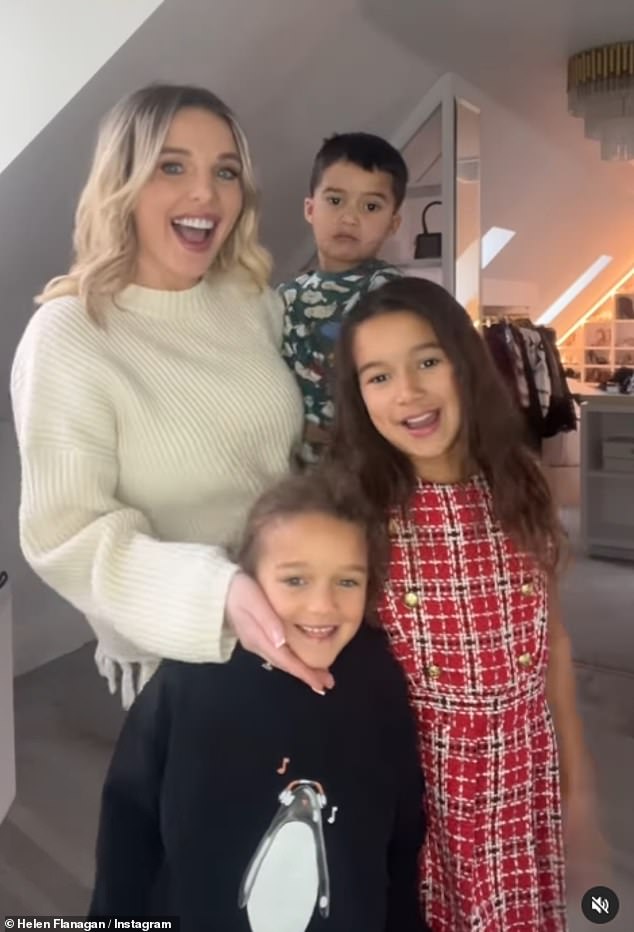 The former Coronation Street star, 34, shares Matilda, nine, shares Delilah, six, and Charlie, three, with the footballer and this year marks the third year they will spend Christmas apart.