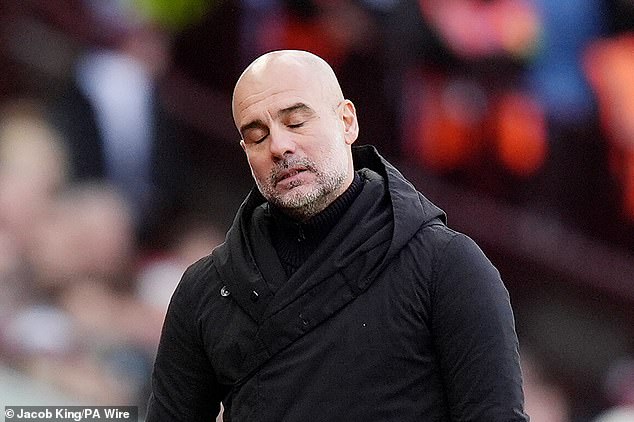 Man City's defeat at Villa Park makes it nine defeats in their last 12 games in all competitions.