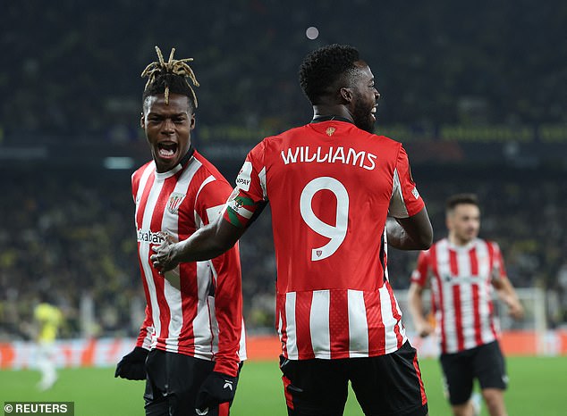 Athletic Bilbao retained Williams (left) this summer despite strong interest from Barcelona