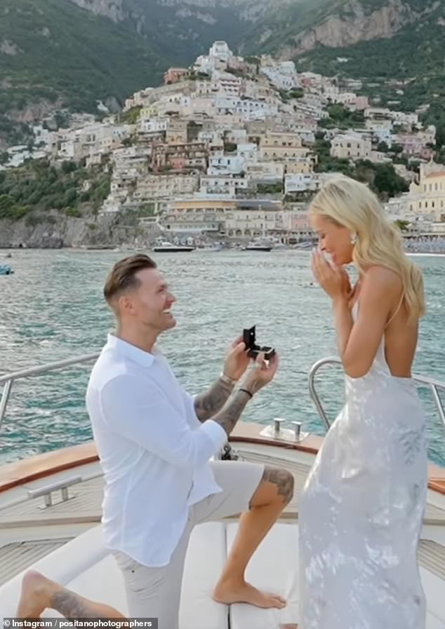 In September, Kyle got down on one knee and popped the question while on a luxury private yacht in Italy, with the picturesque Amalfi Coast as a backdrop.