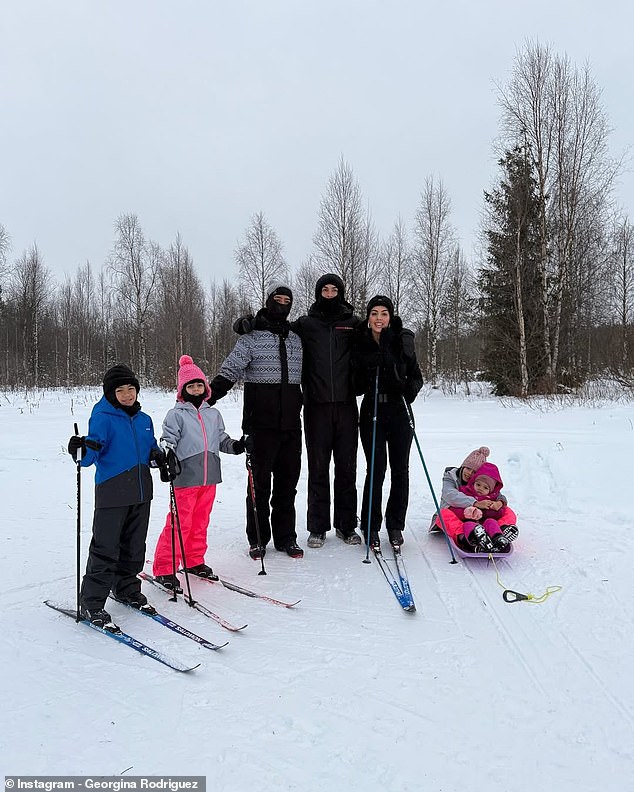 However, Ronaldo did not join in when they went skiing, as footballers are usually prohibited from doing so.