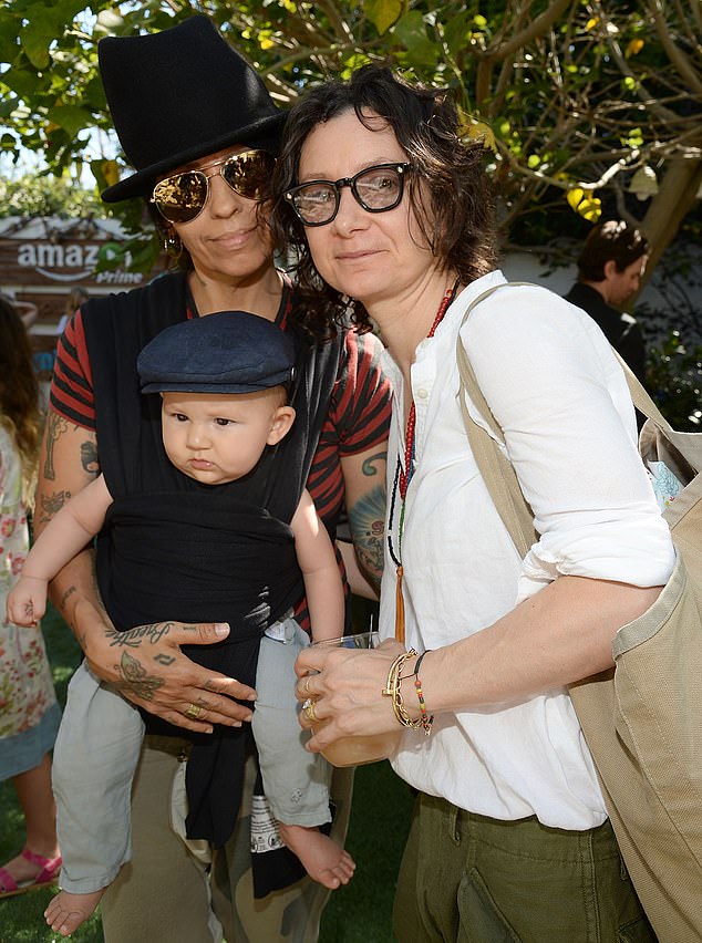 The former couple was photographed with their son Rhodes Emilio in 2016 in Los Angeles.