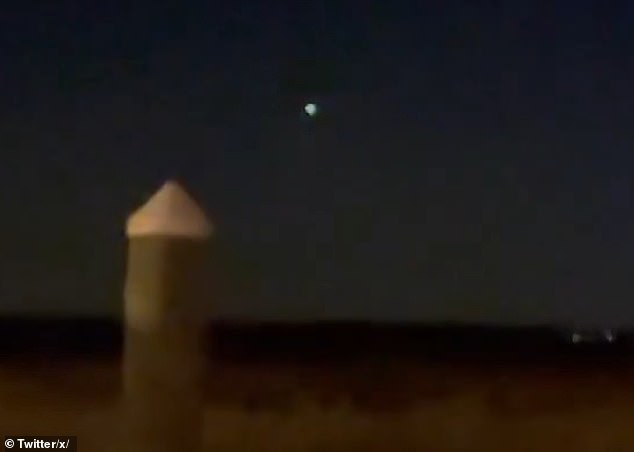 In a short 13-second clip posted to social media, a white light can be seen flashing in the sky before suddenly disappearing