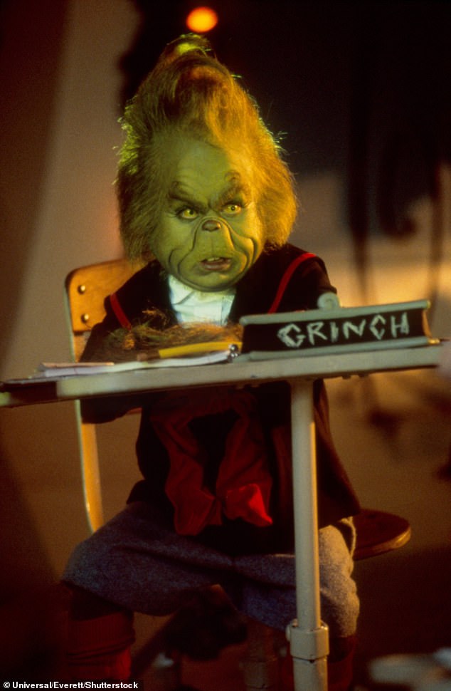 Evans played the eight-year-old version of the Grinch during his school days, telling the story of how he came to hate Christmas and its festivities.