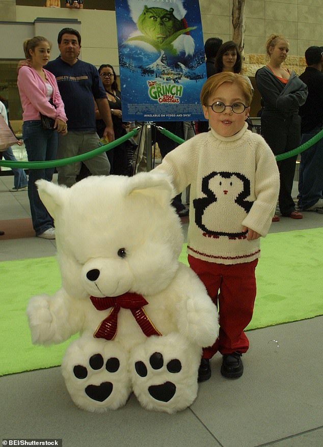 Josh Ryan Evans at the How The Grinch Stole Christmas DVD release party on November 20, 2001, less than a year before his death.