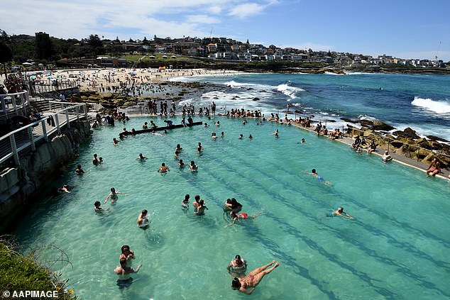 Witnesses told police the man was jumping into Bronte Pool (pictured) from a cliff and a popular diving spot which has been blocked off by the council with barbed wire and spiked posts.