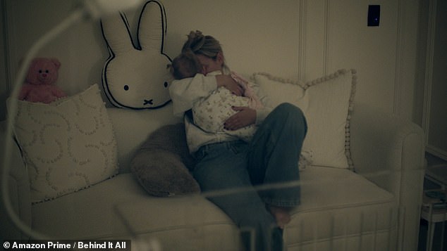 She was filmed hugging her daughter Bambi saying: 