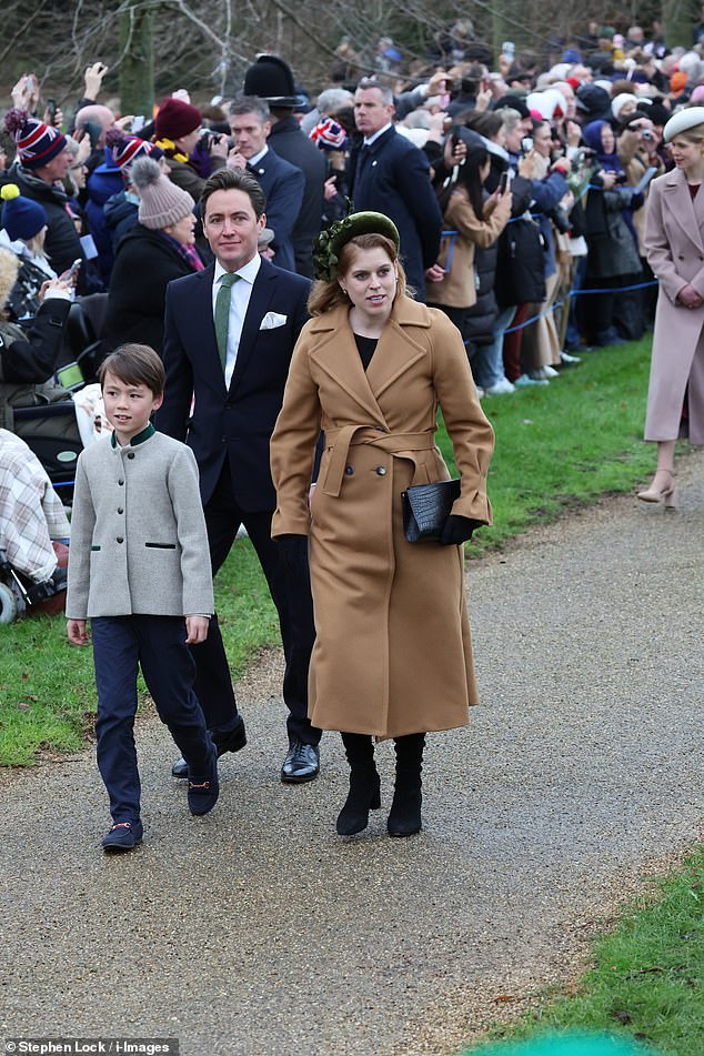 Her appearance at St Mary Magdalene Church on the monarch's Norfolk estate comes after it was revealed that doctors had ordered her to stay home in the UK over Christmas in case traveling would endanger her baby. .