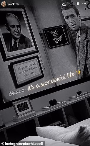 Pia saw It's a Wonderful Life to welcome the Christmas period.