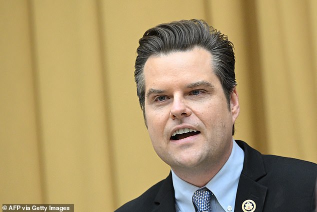 Suddenly they hear someone tapping anxiously on the window. Outside, a waxy, Botoxed ghoul pushes his filler-filled face against the glass. (Photo: Rep. Matt Gaetz)