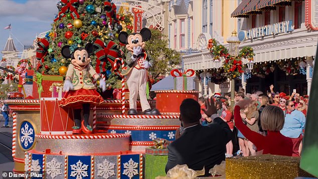 During the parade, which premiered on ABC, anchors Julianne Hough and Alfonso Ribeiro reported from the Magic Kingdom theme park at Walt Disney World in Orlando, Florida.