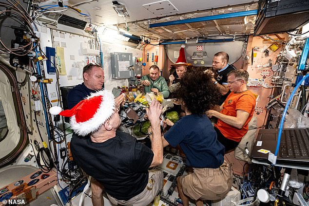 Mission Commander Williams and Flight Engineer Wilmore are not expected to be rescued until March. They are pictured with their crew members on the ISS