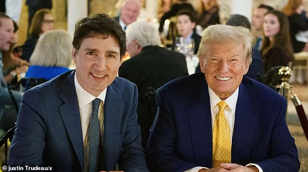 The couple recently met at Trump's Mar-a-Lago club in Florida to discuss Trump's threats to impose a 25 percent tariff on all Canadian goods.