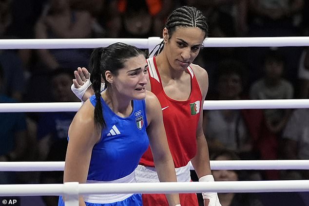 Khelif's first opponent in Paris, Italian fighter Angela Carini, ended their fight just 46 seconds later