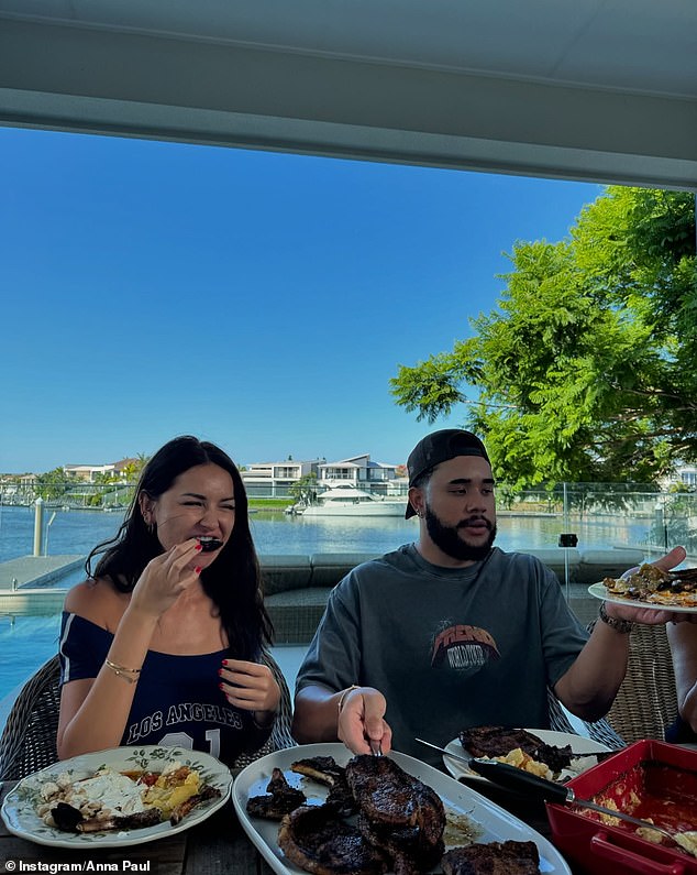 One photo showed Anna sitting next to her ex Glenn Thompson.