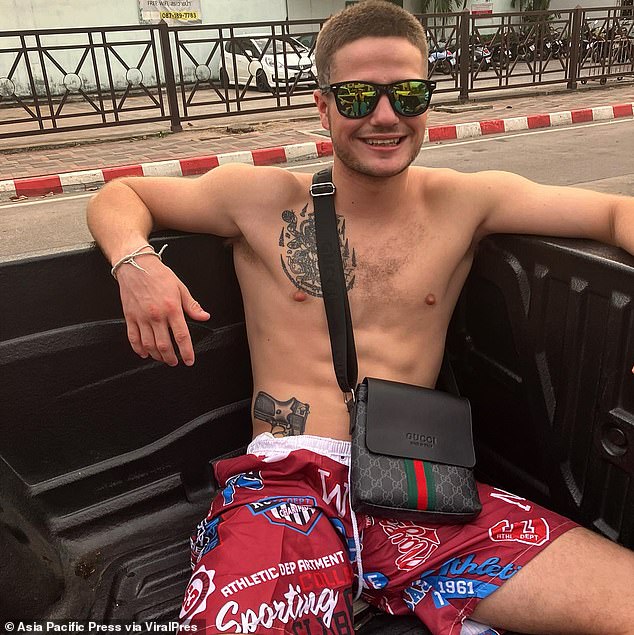 Jayson Tonkin has quietly returned to Australia from Thailand after a nightmarish trip to the resort town of Pattaya, where Josh Goldstone (pictured) died on the floor of his Pattaya hotel room.