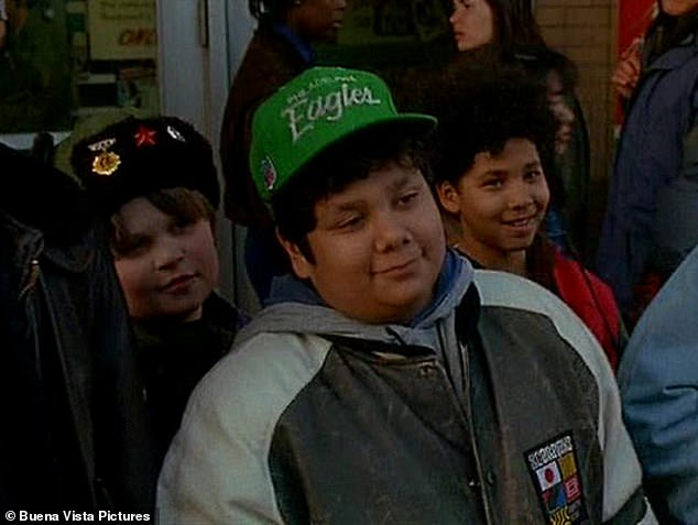 Weiss was flanked by her co-stars Aaron Schwartz and Jussie Smollett in 1992's The Mighty Ducks.