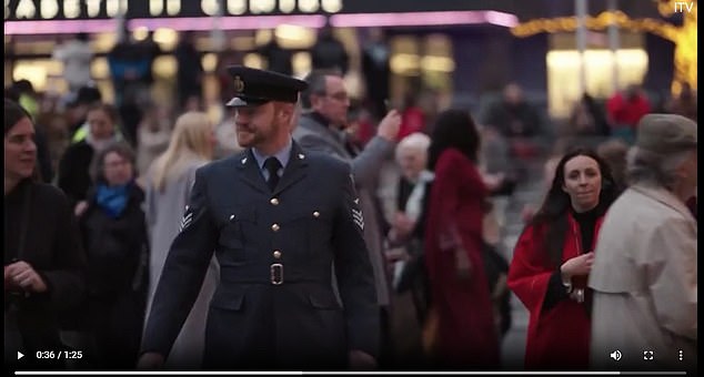 Dressed in his ceremonial uniform, Chris was the spitting image of Harry right down to his red beard and similar build and height.