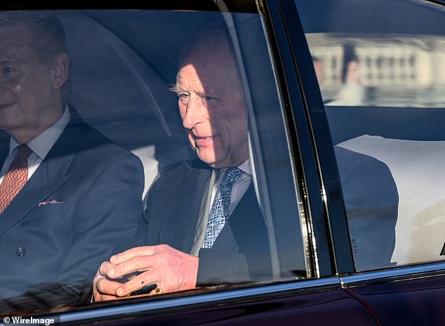 King Charles III attends a Christmas lunch at Buckingham Palace for the royal family