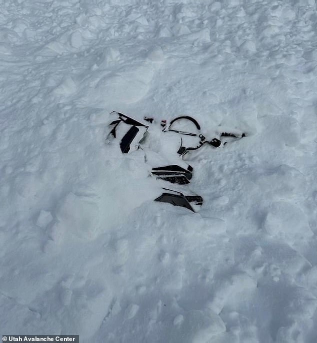 Equipment found in the snow from one of the brothers