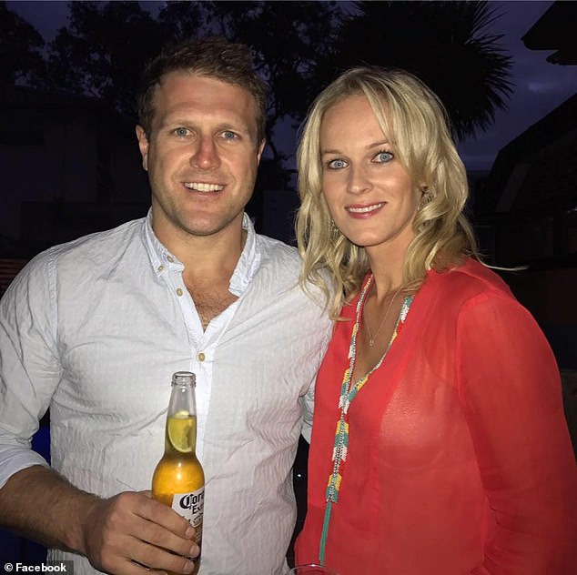 The Hawthorn premiership winner split from his wife of 10 years Jessica (pictured together) in August last year, shortly after she gave birth to their third child.